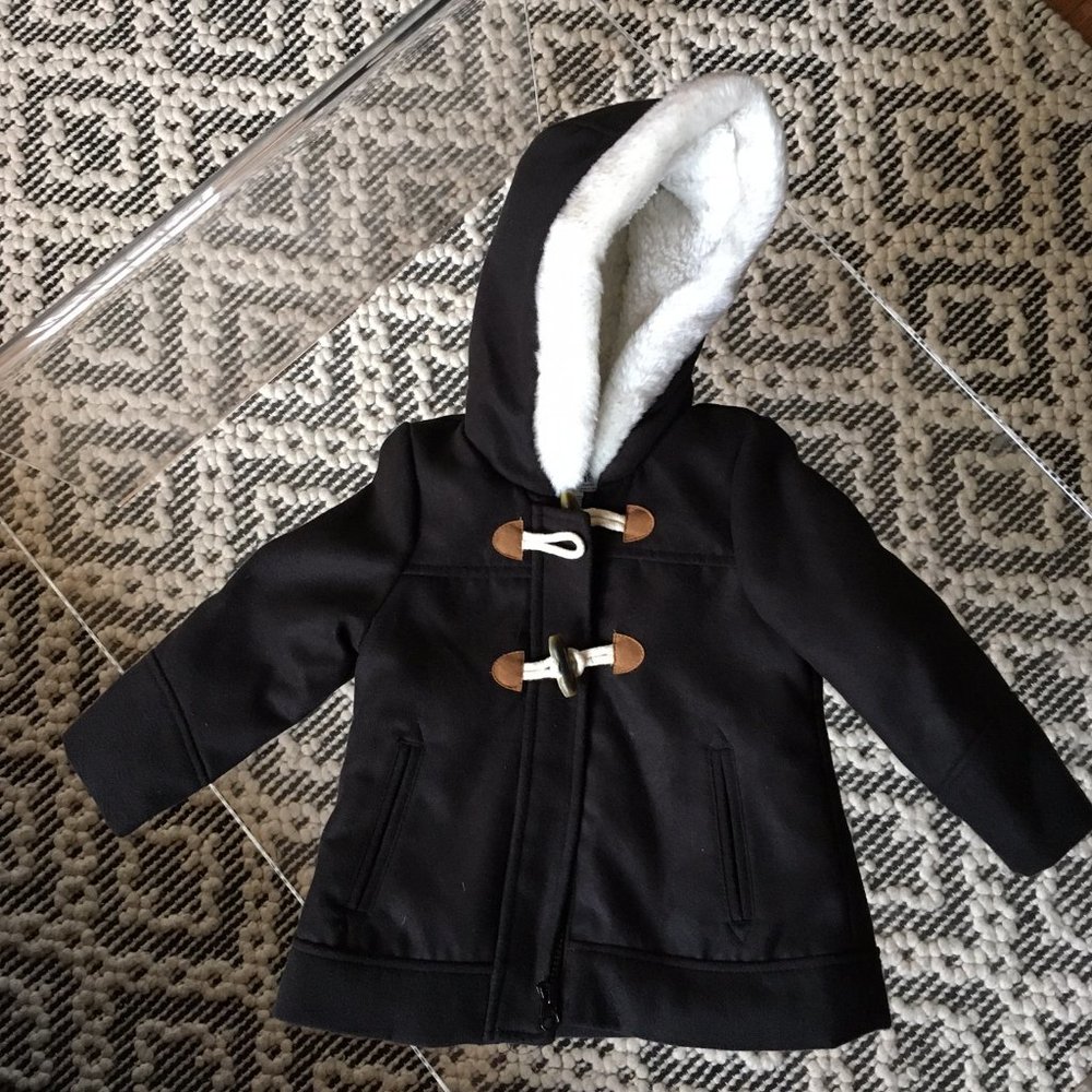 Carters toddler winter coat with faux fur hood